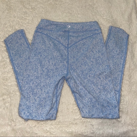 Gymshark Pants - GymShark- Blue Fleur Texture Leggings